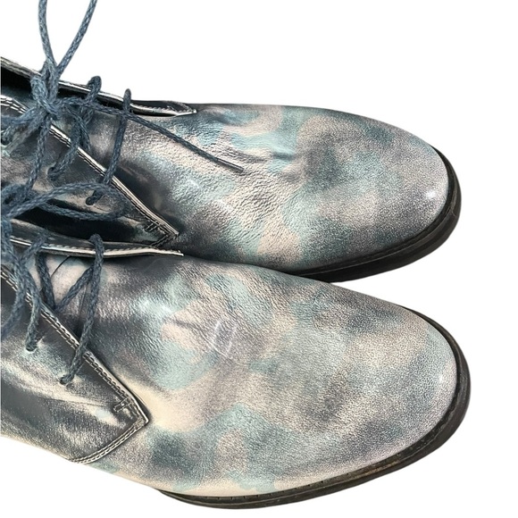 Calzoleria Toscana Handmade Leather Italy Lug Sole Chukka Boots Size 8 Designer - Picture 2 of 9